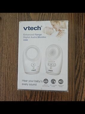 VTech White Enhanced Range Digital Audio Baby Monitor